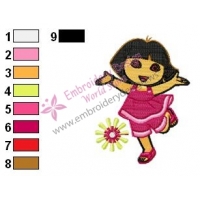 Dora The Explorer Embroidery Design 15
